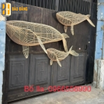 Đèn Lồng Mây Tre Cá Voi 01