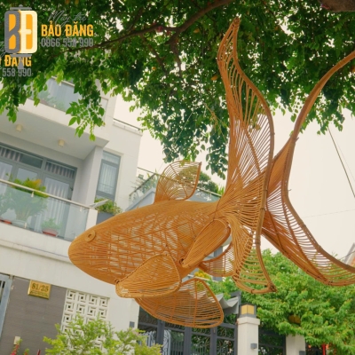 ĐÈN LỒNG MÂY TRE CÁ BỐN ĐUÔI