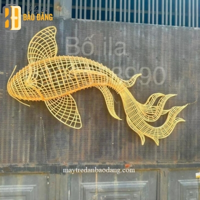 ĐÈN MÂY TRE CÁ LONG VŨ ỐP TƯỜNG