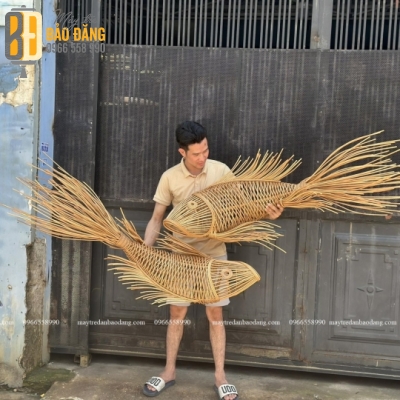 ĐÈN LỒNG MÂY TRE CÁ CHÉP ( TUA RUA )