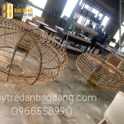 ĐÈN QUẢ CẦU MÂY TRE 03
