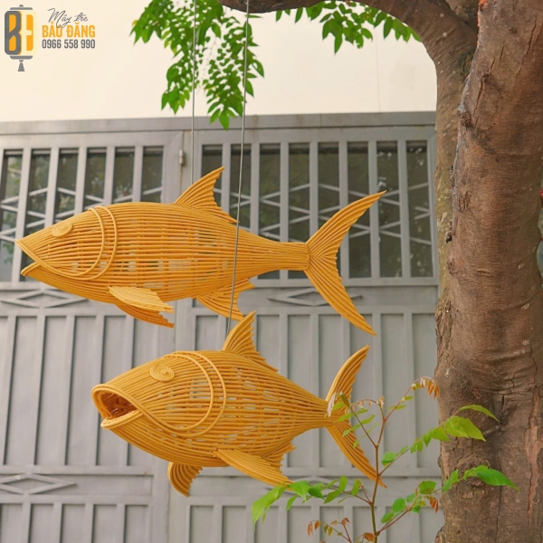 ĐÈN LỒNG MÂY TRE CÁ NGỪ