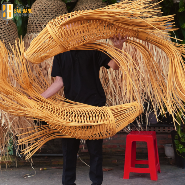 ĐÈN LỒNG CÁ CHÉP TUA RUA (SẮC ĐỎ)