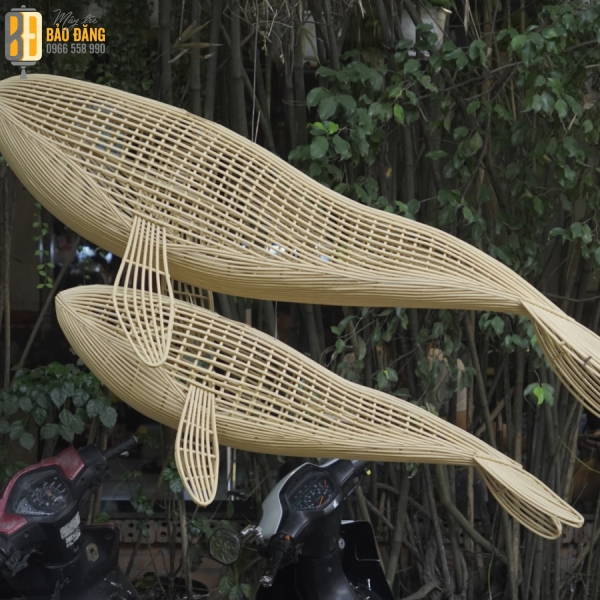 Đèn Lồng Mây Tre Cá Voi 01