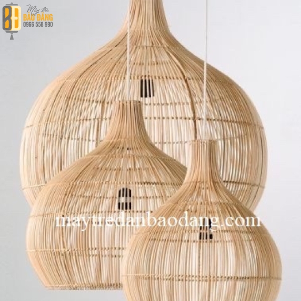 ĐÈN THẢ TRẦN MÂY TRE HÌNH LỌ