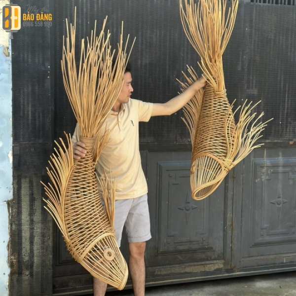 ĐÈN LỒNG MÂY TRE CÁ CHÉP ( TUA RUA )