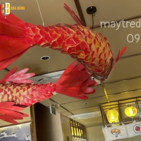 ĐÈN LỒNG MÂY TRE CÁ CHÉP HÓA RỒNG 03