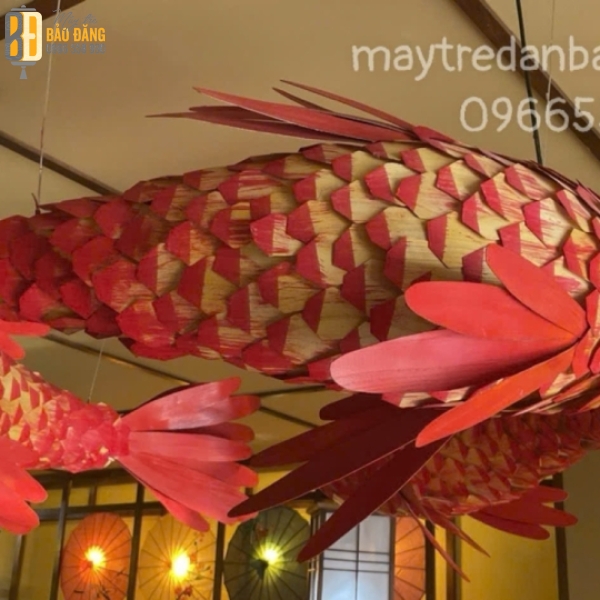 ĐÈN LỒNG MÂY TRE CÁ CHÉP HÓA RỒNG 03